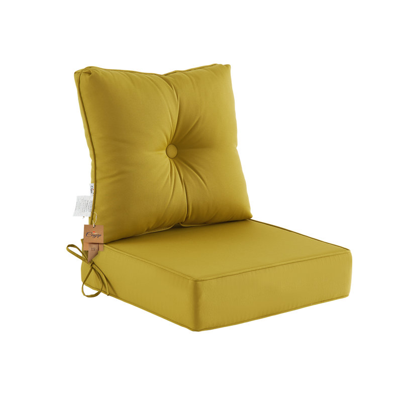 Outdoor 6'' Seat / Back Cushion, Dark Yellow