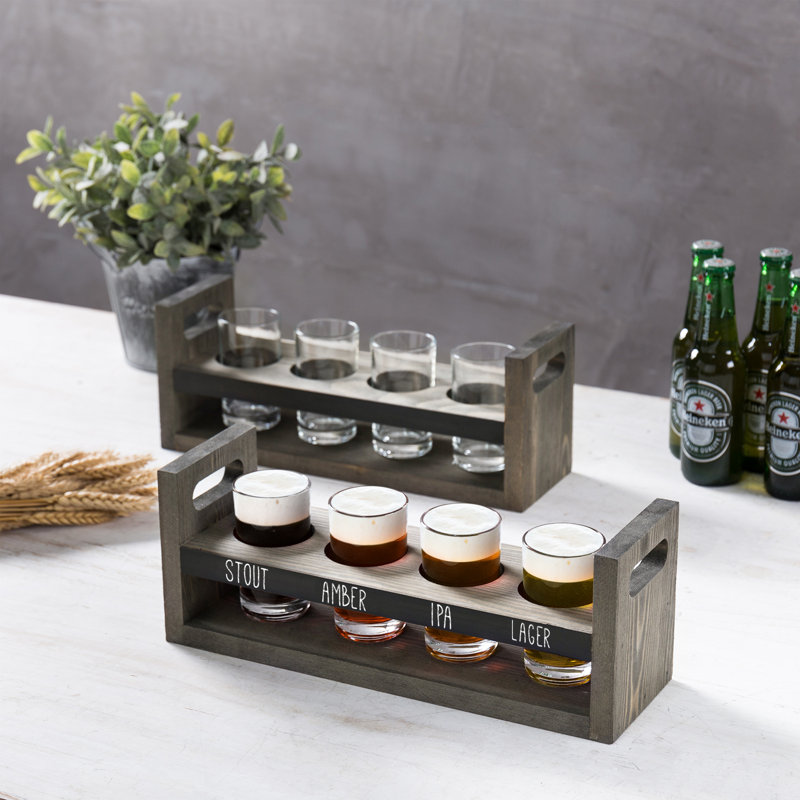 4 Piece 148ml Glass Beer Flight Set