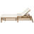 5-Position Adjustable Outdoor Chaise Lounge, Solid Wood Patio Recliner Chair with Thick Cushions, Weather-Resistant for Pool-892912058