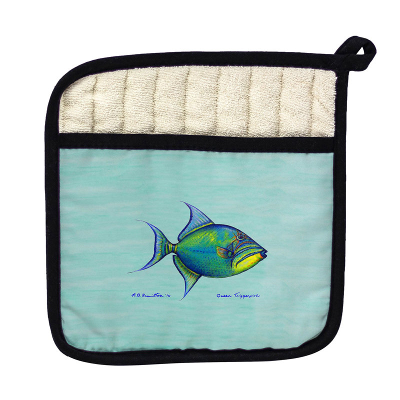 Betsy Drake Interiors Cotton Potholder, Blue