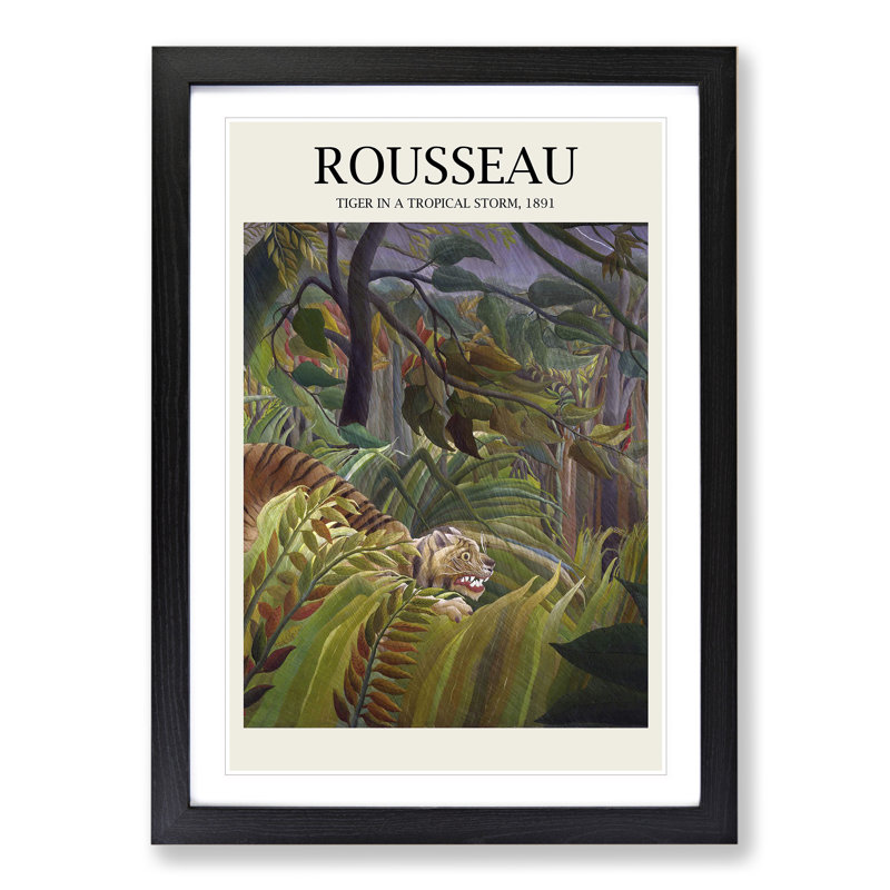 Surprise by Henri Rousseau - Single Picture Frame Print, Black Framed, 65cm H x 48cm W x 2cm D