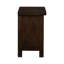 Table de chevet 3 bruns, placage de bois de manguier, 3 tiroirs