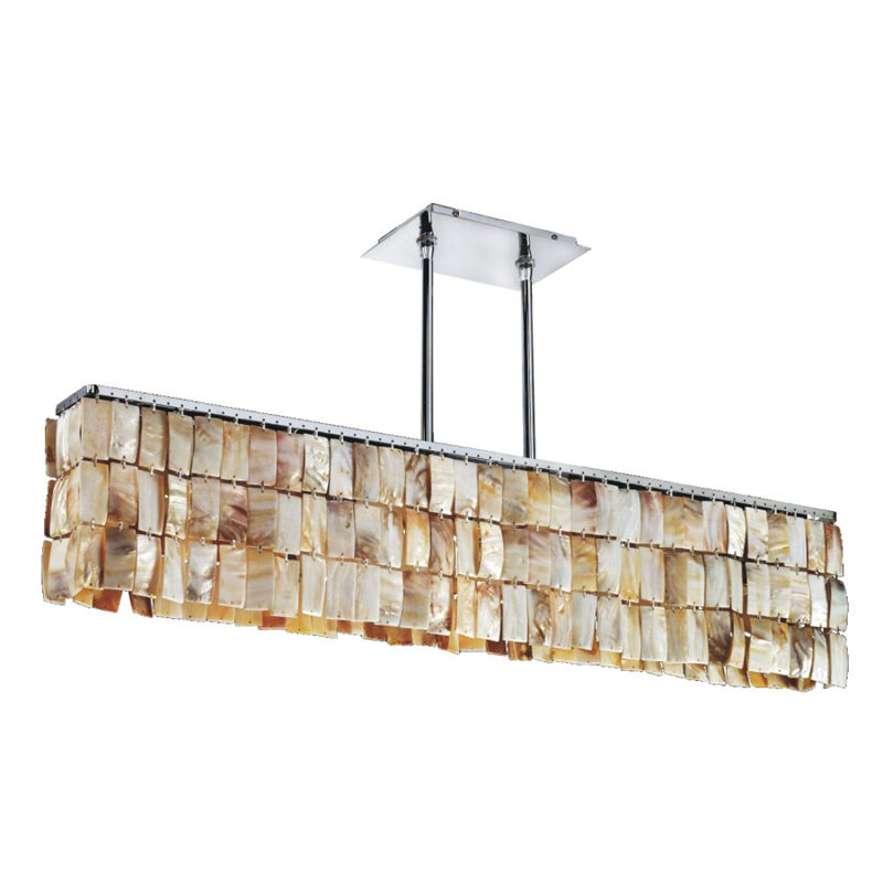 Luminaire suspendu linéaire pour îlot de cuisine 5 lumières Granton