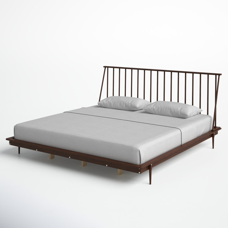 Lit plateforme Henline, Noyer