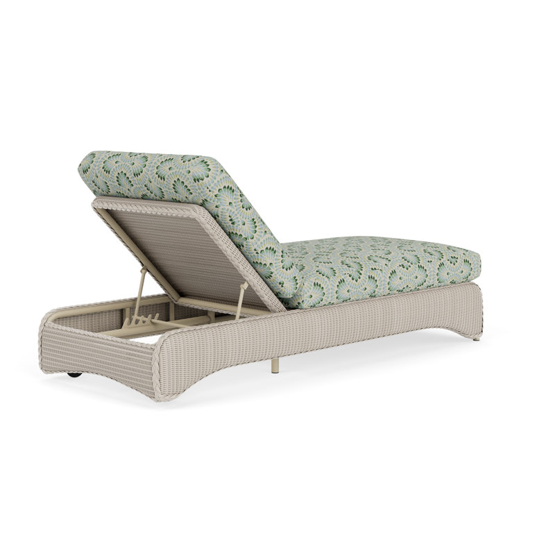Loom Outdoor Chaise Lounge, Plume Spring, Hickory