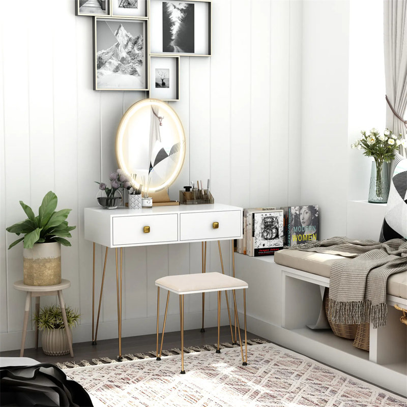 Baldvina Dressing Table with Mirror
