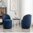 Fauteuil demi-tonneau pivotant en polyester de 20 po Annielise