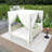 Outdoor Patio Sunbed With Curtains-1578365441