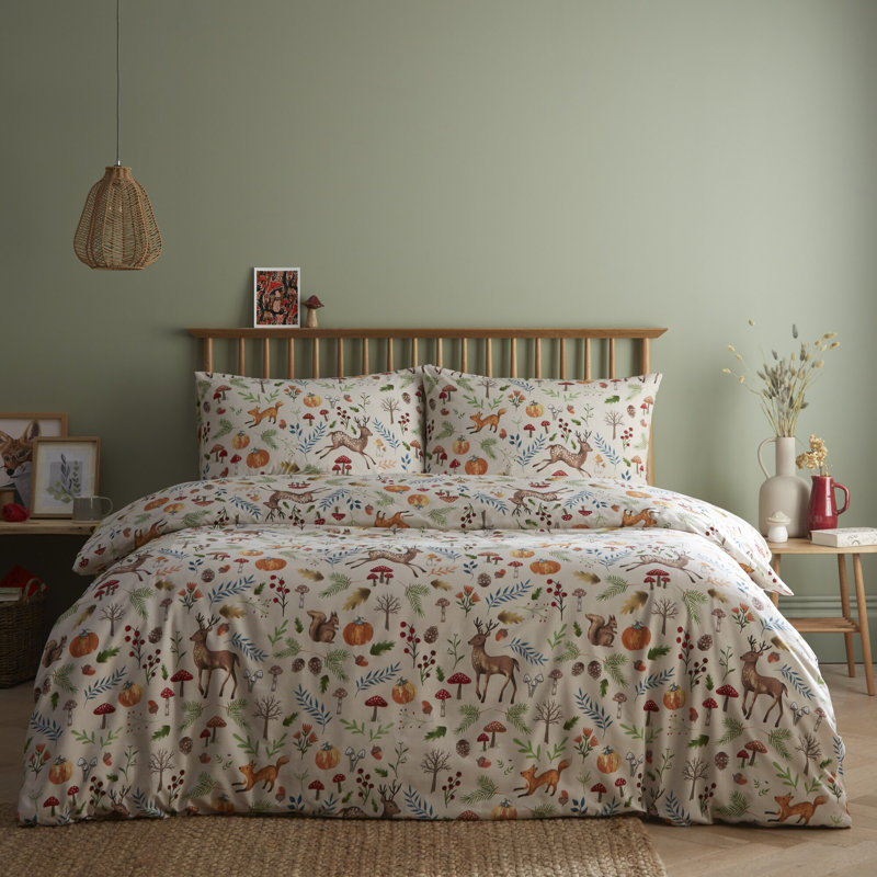 ARDEN Cotton Blend Animal Print Duvet Cover Set with Pillowcases Included, Super King  Duvet Cover + 2 Standard Pillowcases