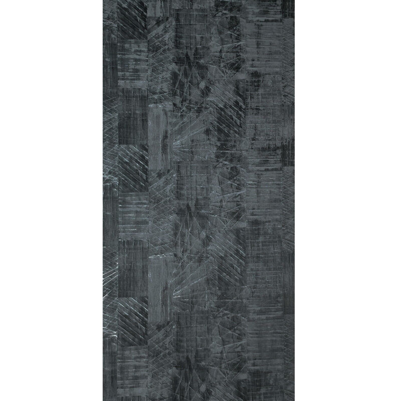 Papier peint texturé gris anthracite Geo Lines