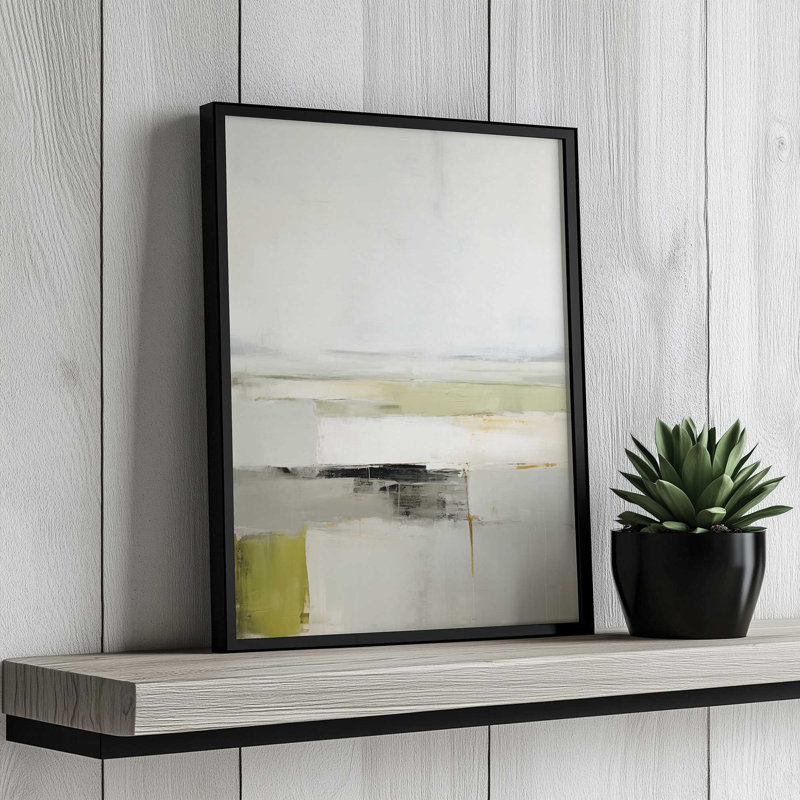 «Hazy Horizon II» par Heidi Kuntz, reproduction d'art, L 36 x H 48, Impression encadrée, Or