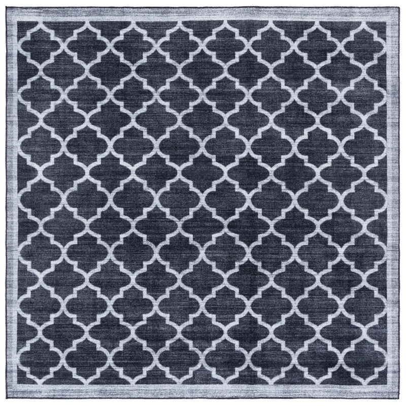 Tradell Machine Washable Performance Geometric Rug, Square 6'