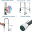 360° Pull Out Kitchen Mixer Tap Dual Spout Spray Single Lever Modern Mono Chrome