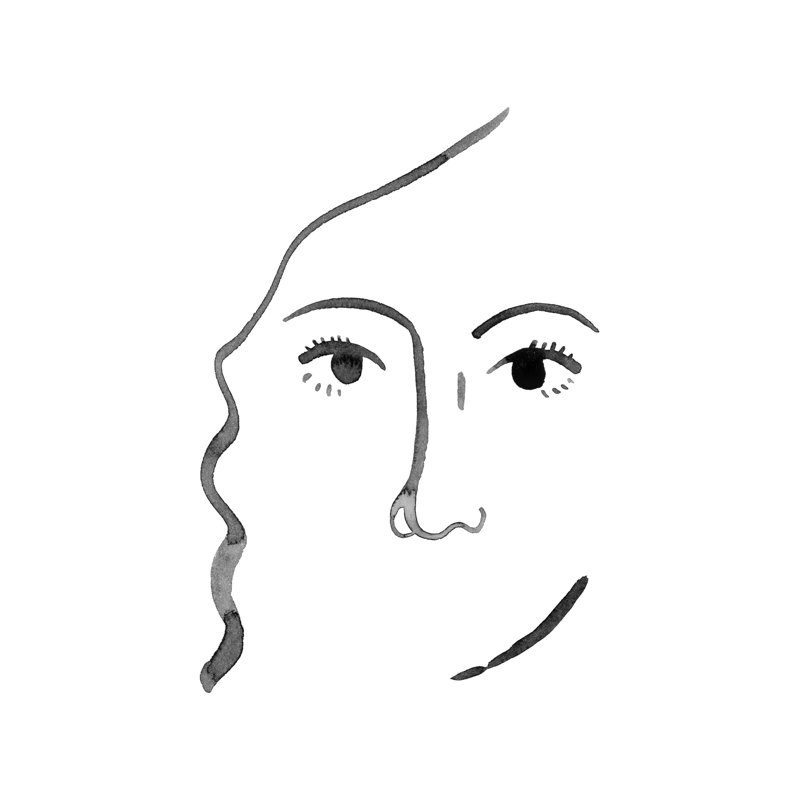 Face in a Crowd III by Grace Popp - Drawing, Black Floater Framed, 122 cm H x 81 cm W