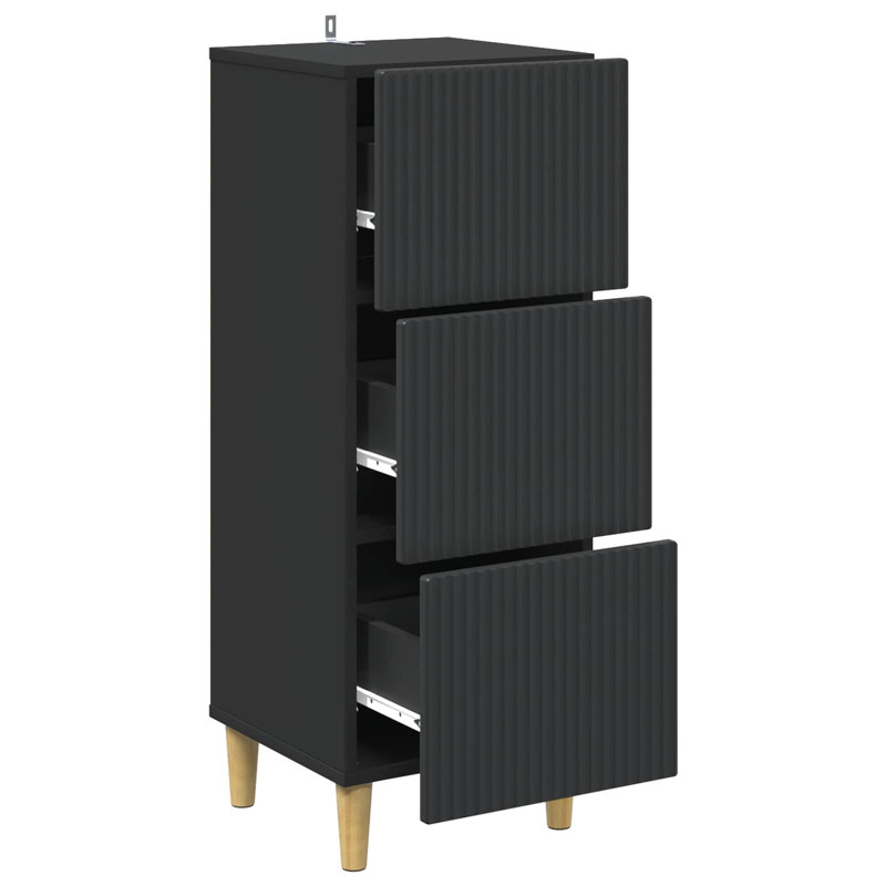 Standard Accent Chest, 90cm H x 33cm W x 34.5cm D, Black