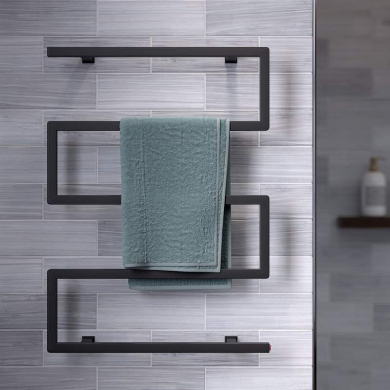 Voltaire 5-Bar Electric Towel Warmer in Matte Black, Matte Black