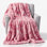 Plaid douillet en fausse fourrure 100 % polyester Lavish Home - 152 x 203 cm (taille Queen) - Literie chaude et luxueuse pour canapés, salon, chambre - Convient pour l'hiver, le printemps et les fêtes - Idée cadeau (Rose)