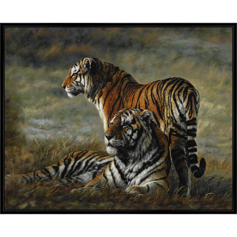 Peering Pair Painting, Black