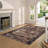 Machine Washable Vintage Area Rug - Soft Carpet with Non-Slip Backing for Living Room, Bedroom, Office,Red-606586424