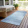 Machine Washable Indoor/Outdoor Christain ACN1244 Blue Rug