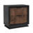 Aurelio Sculpted Walnut & Ebony Geo-Panel Bed with Nightstand-120536296-120536297