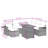 Vidaxl Garden Sofa Set Black, Cream White