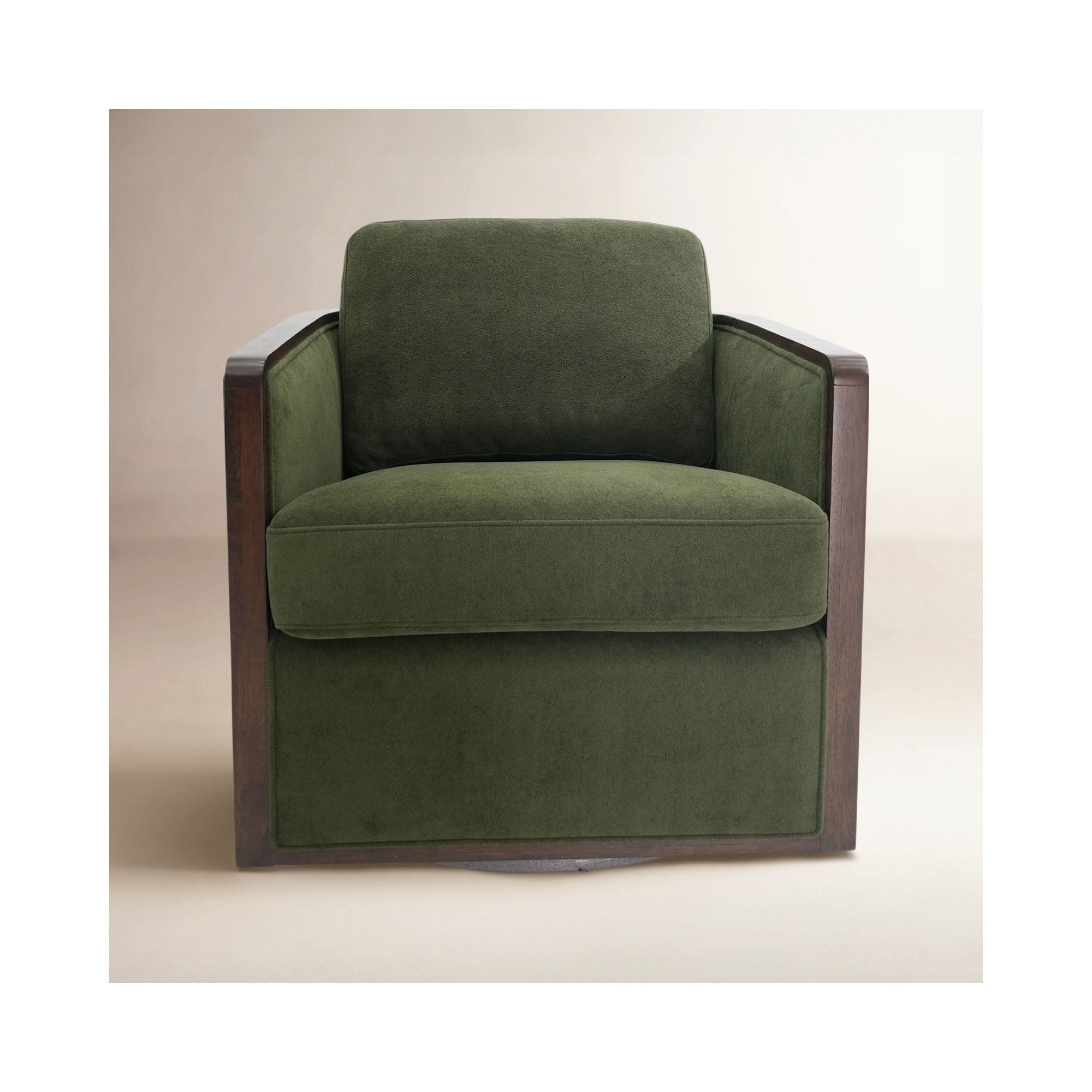  Clarisse Upholstered Swivel Chair, Green