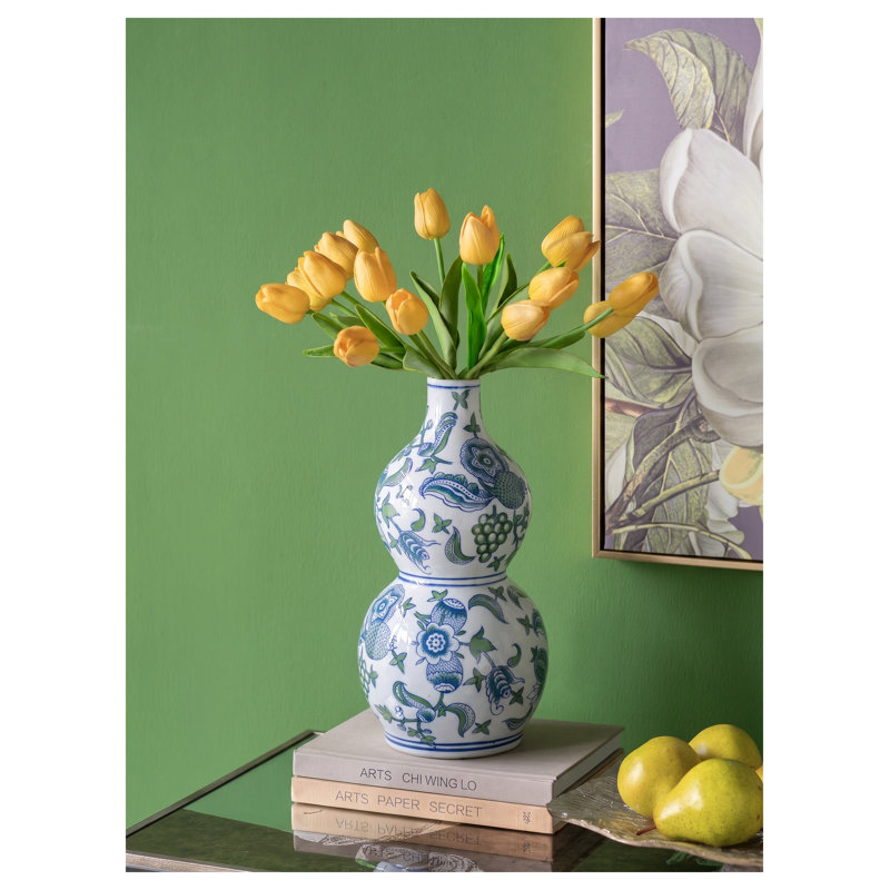 Vase en porcelaine D6.9x13.4 "