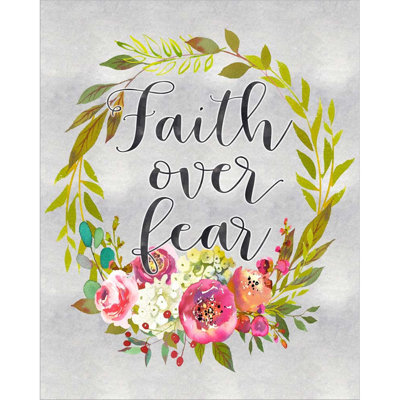 «Faith Over Fear» par Tara Moss, art mural sur toile