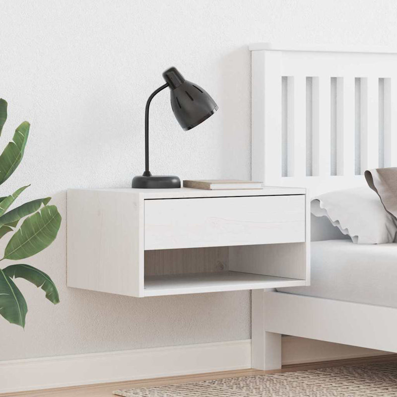 Bedside Table 50 X 32.5 X 24 Cm Solid Pine Wood, Wax Brown