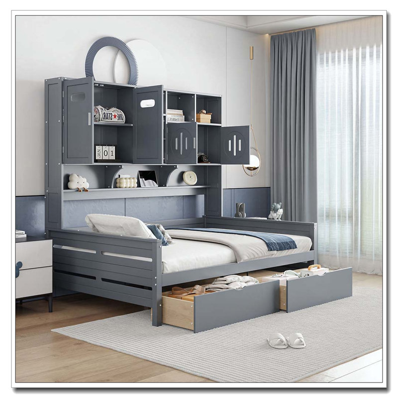 Wooden Daybed, Twin, Gray