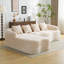 Canapé modulaire en L Chenille avec 4 coussins et siège moelleux-352175240