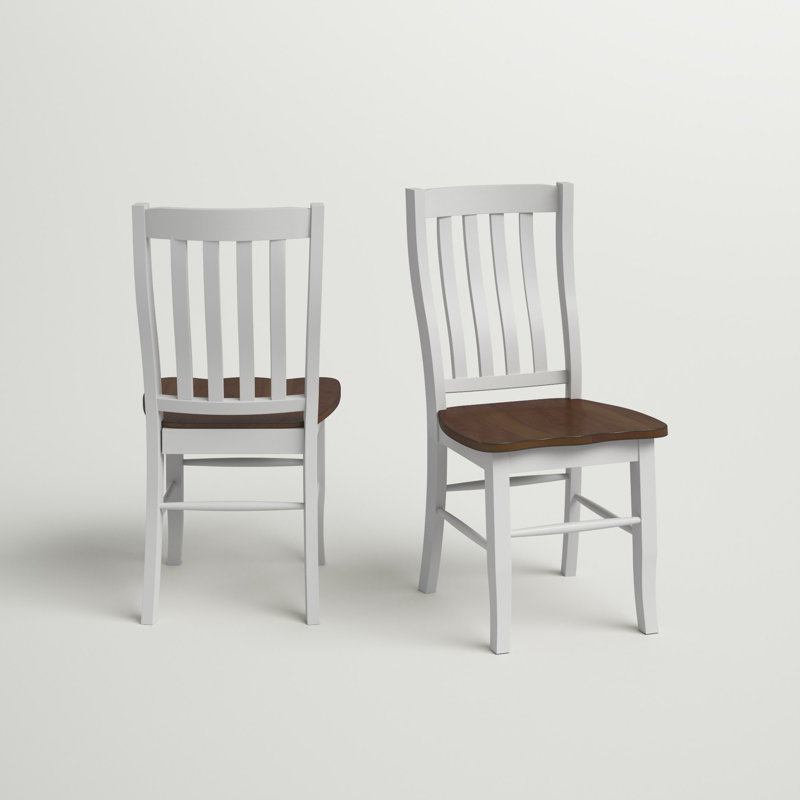 Orviston 18'' H Solid Wood Side Chair, Almond / White