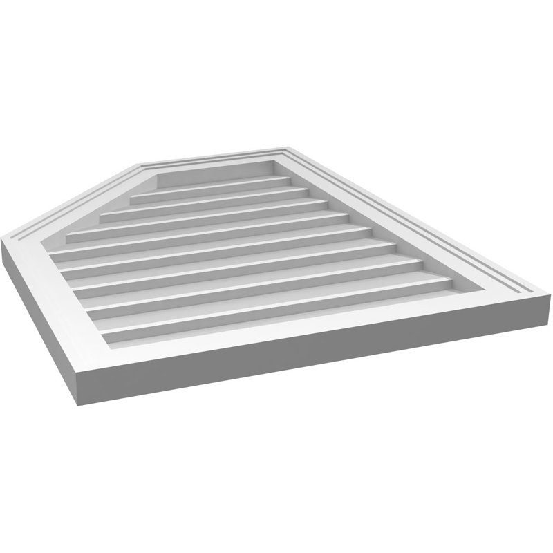 Évent en demi-octogone supérieur à montage en surface Signature, H 1,5 po x L 22 po x l 28 po