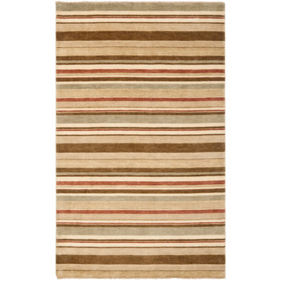Wesley Tibetan Hand Loomed Wool Striped Rug