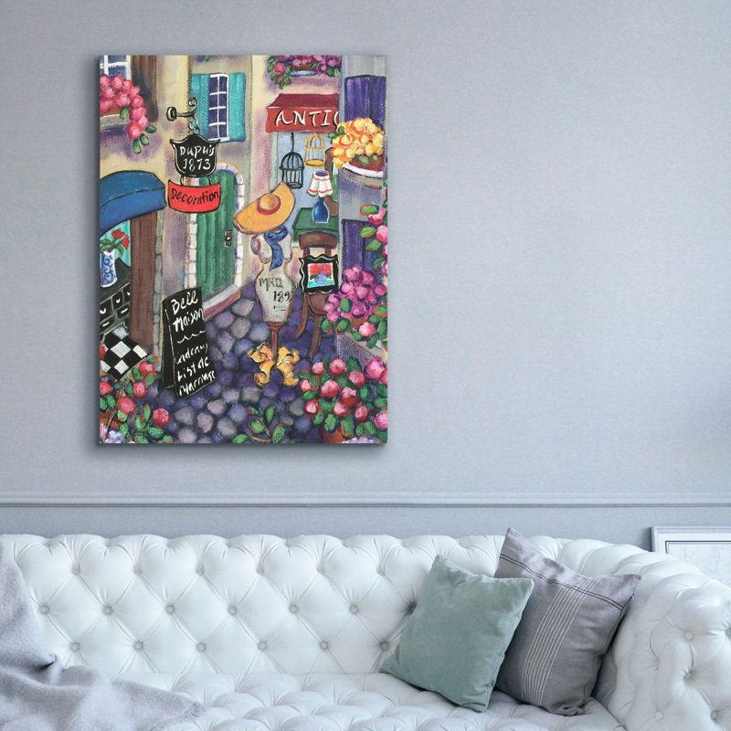 «Petite Rue Du Provence» par Holly Wojhan, art mural sur toile, H 54 po x l 40 po x P 1,5 po