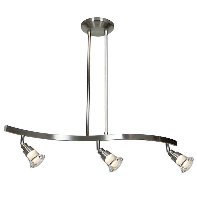 Tarkington 3 - Light Matte Chrome LED Kitchen Island Pendant