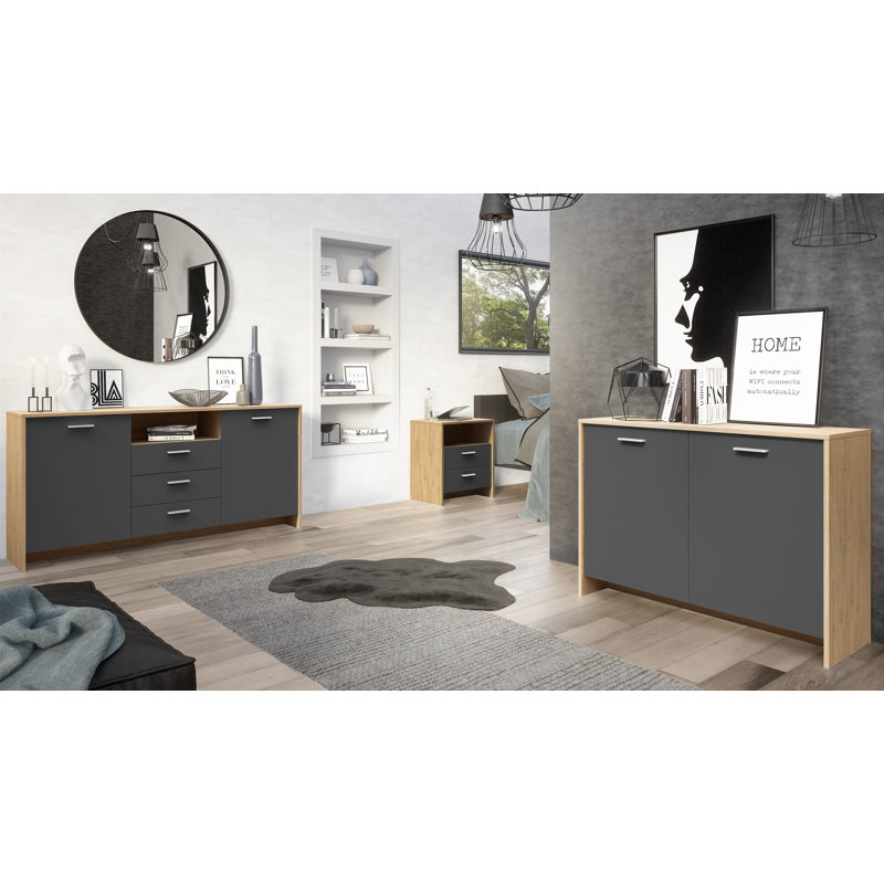 Dunnavent 2 - Door Standard Accent Cabinet, Natural/Grey