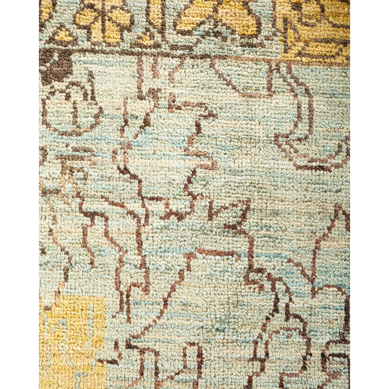 Tapis unique en laine noué à la main 10 pi x 13 pi 3 po nouvel âge Kertina