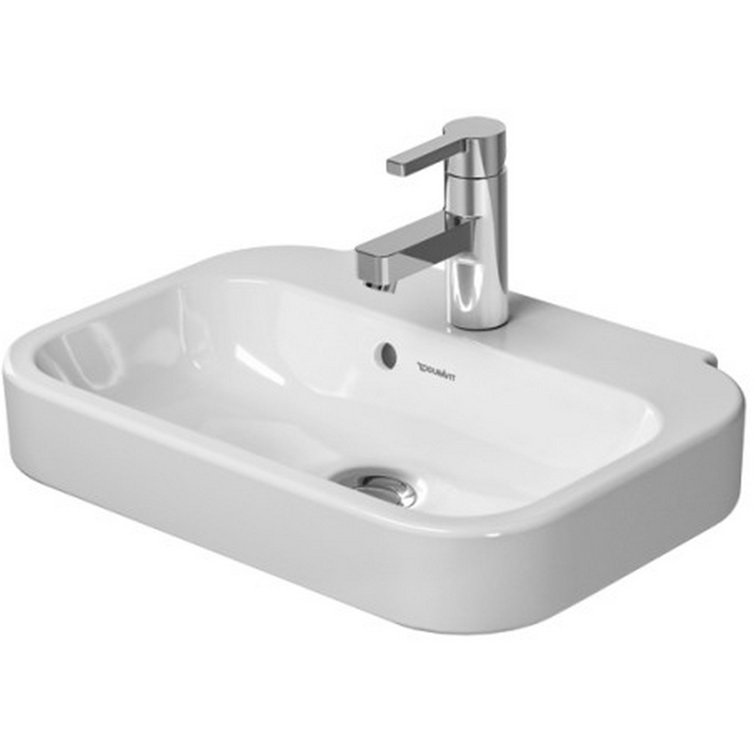 Happy D.2 Ceramic 20" Wall Mount Bathroom Sink with Overflow