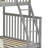Gray Twin Over Full Bunk Bed In Wood, Featuring And Guard Rails, High - Strength Solid Pine, Easily Divisible Into Two Independent Sleeping Spaces, No Spring Box Needed, Upper With Length Rail,