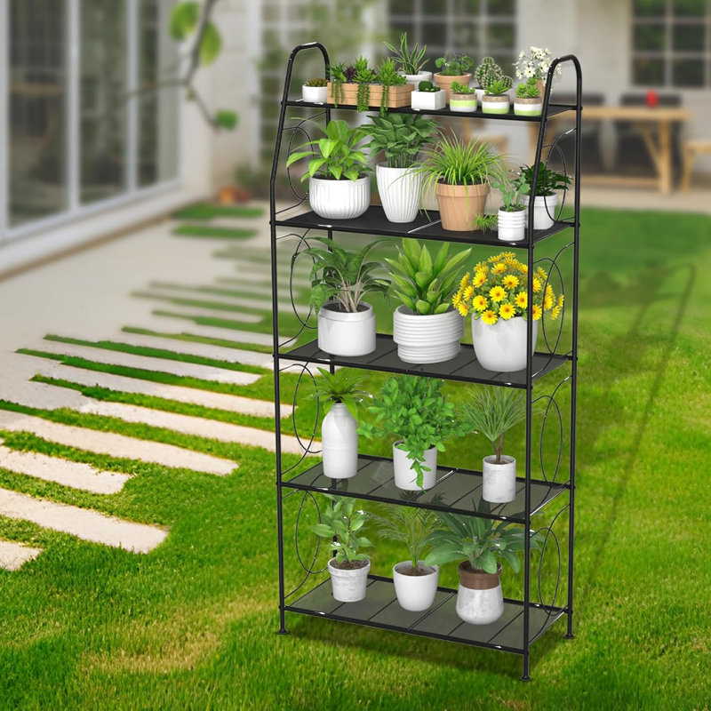 Support pour plante robuste en métal, adapté pour une utilisation intérieure et extérieure, parfait pour le salon, le balcon et le jardin
