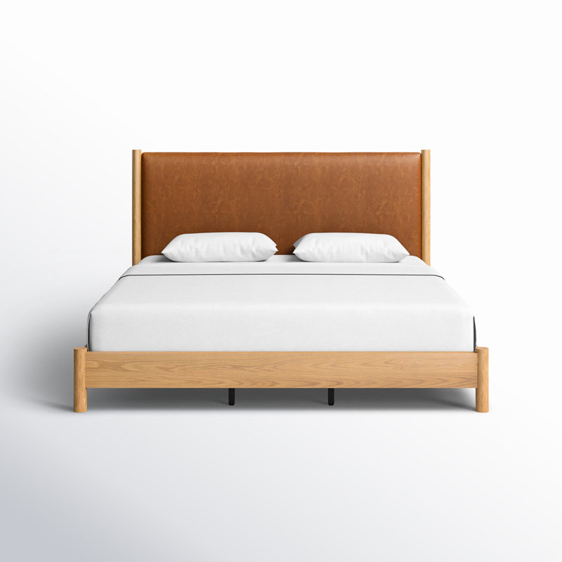 Kaplan Wood Bed, King, Natural/Brown