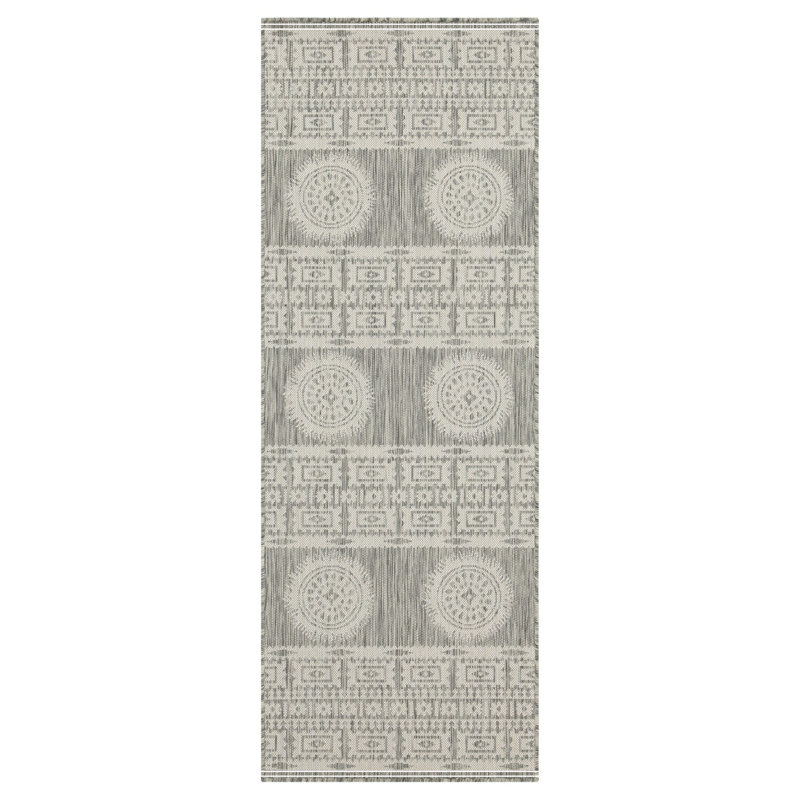 Tapis argenté intérieur / extérieur, Rectangle 7 pi 10 po x 10 pi 3 po
