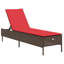  Chaise longue de patio brun, rotin PE rouge, acier thermolaqué-1505574160-1505574161