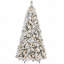 Arbre de Noël artificiel enneigé 8 pi, 600 lumières à DEL blanc chaud, 1445 branches en PVC et aiguilles rigides, conception à charnières pour une installation facile, support en métal robuste-288917404-288917400