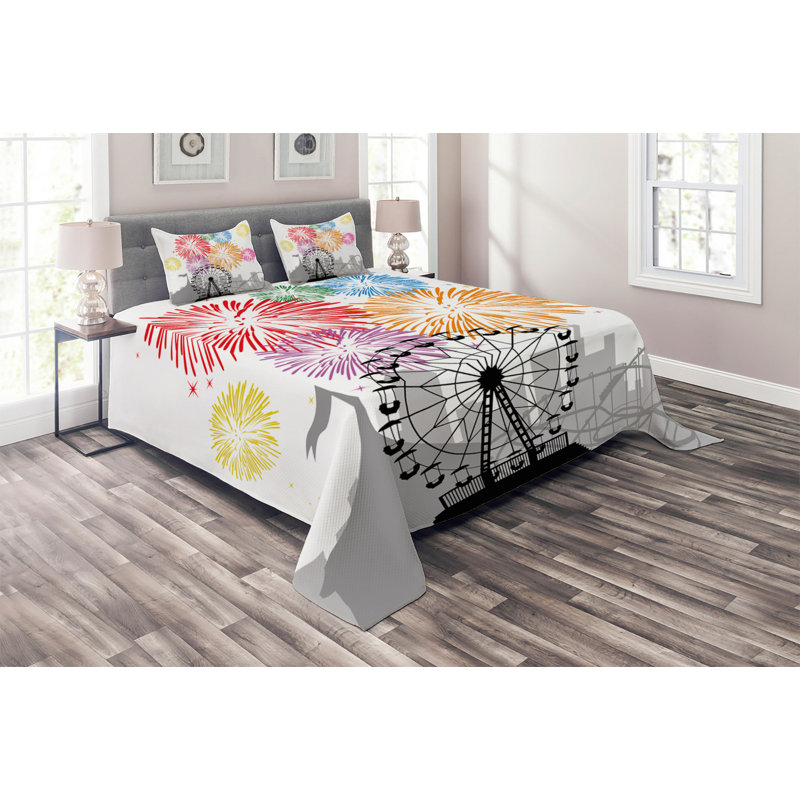 Modern & Contemporary Polyester Coverlet, King Bedspread + 2 Shams