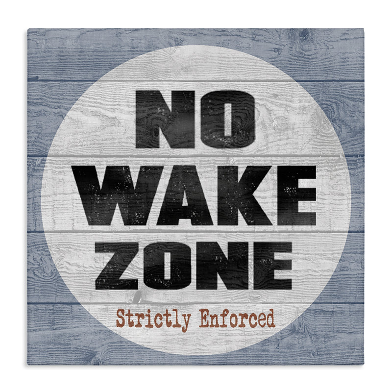 «No Wake Zone Beach» par Regina Nouvel, reproduction d'art textuel sur toile, H 36 po x l 36 po