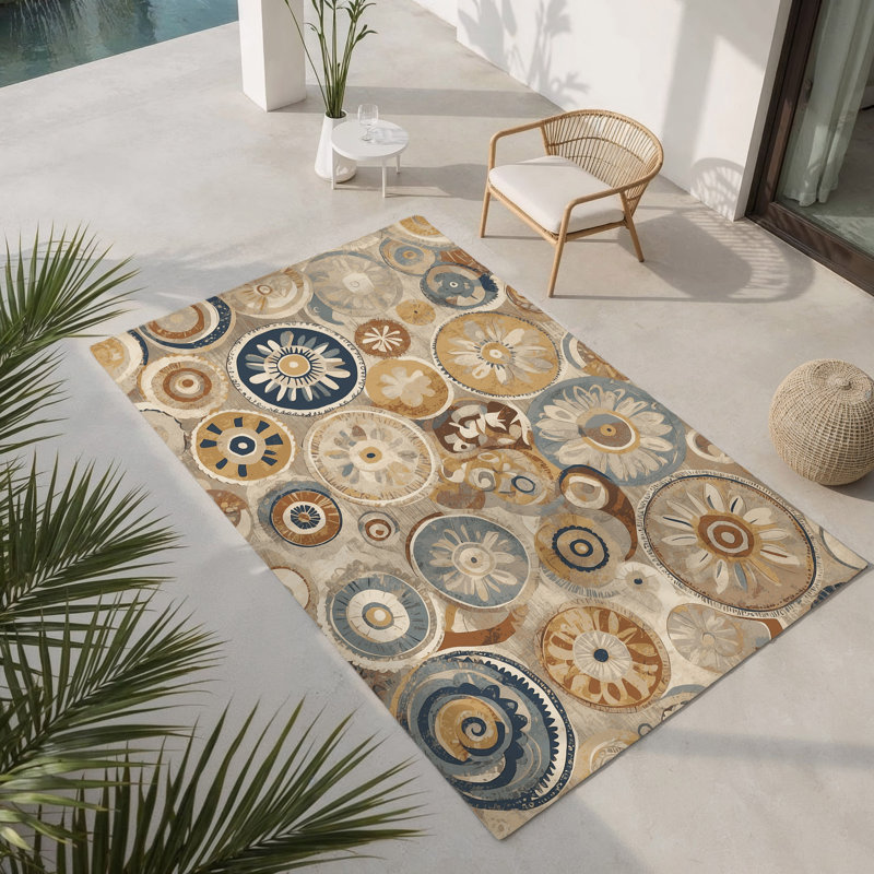 Tapis intérieur et extérieur Bold Ripple, Rectangulaire 2 pi x 3 pi