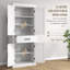 Armoire de rangement pour garde-manger de 72 po de hauteur, armoire de cuisine autoportante Farmhouse avec 4 portes de grange, tiroir, tablette à 5 niveaux et tablettes réglables